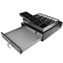 Premier M41 HQ-B Cajón Portamonedas Manual 41x41 Negro con 4 Compartimentos Ajustables, 8 Gavetas de Monedas y Ranura para Billetes